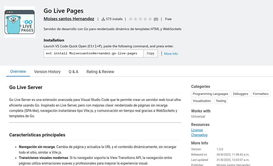 Go Live Pages