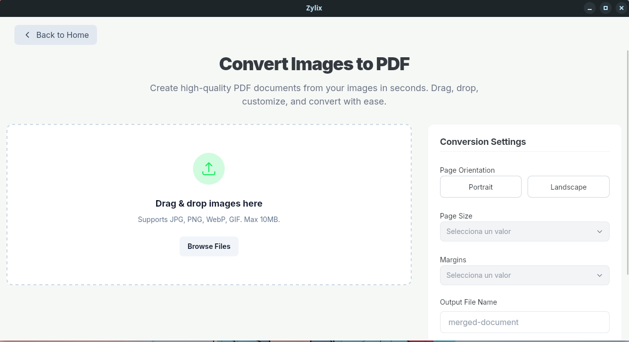Zylix captura de pantalla
