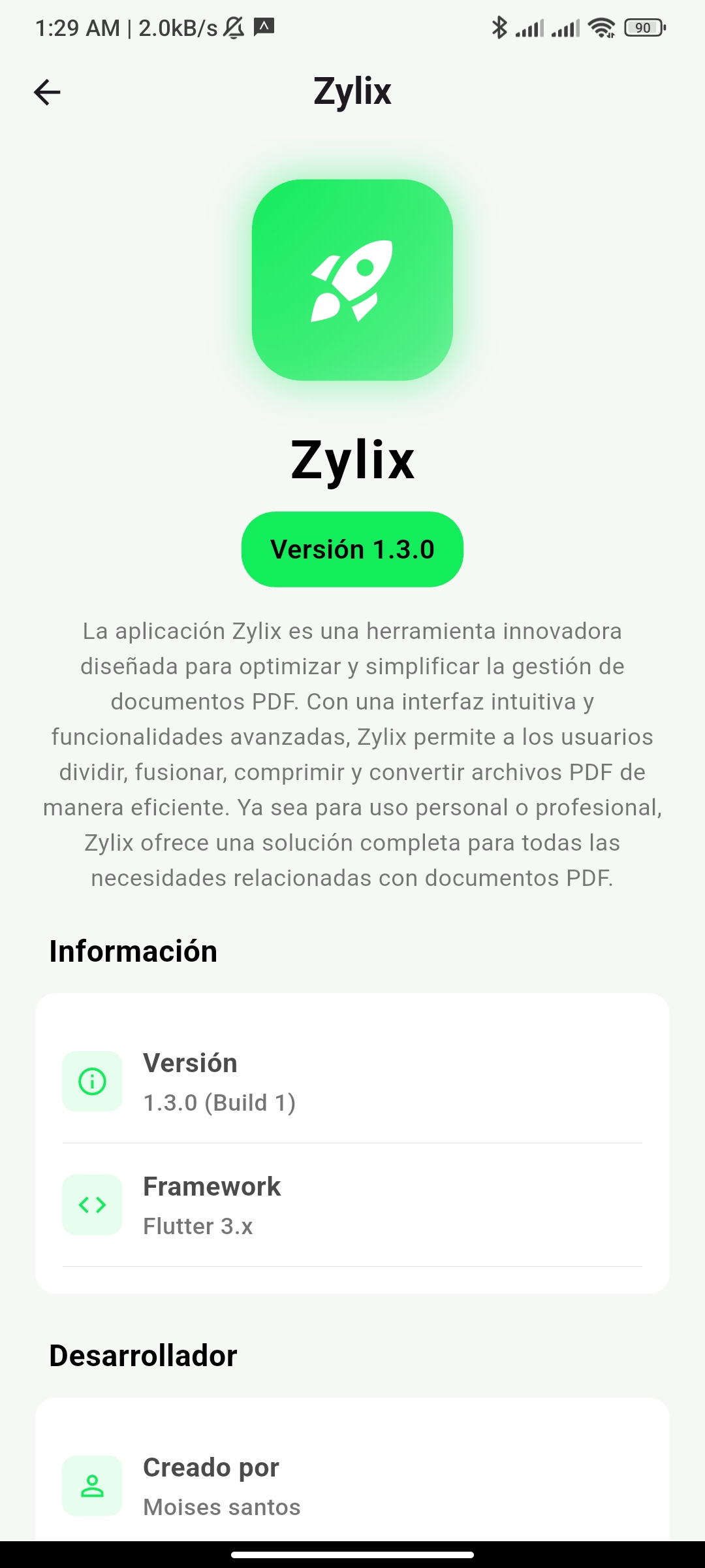 Zylix captura de pantalla