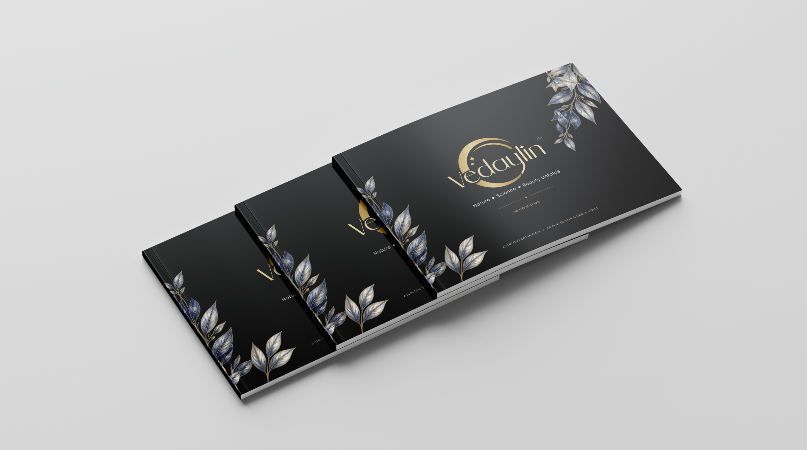 Vedaylin brand identity, packaging & web app exhibit 11