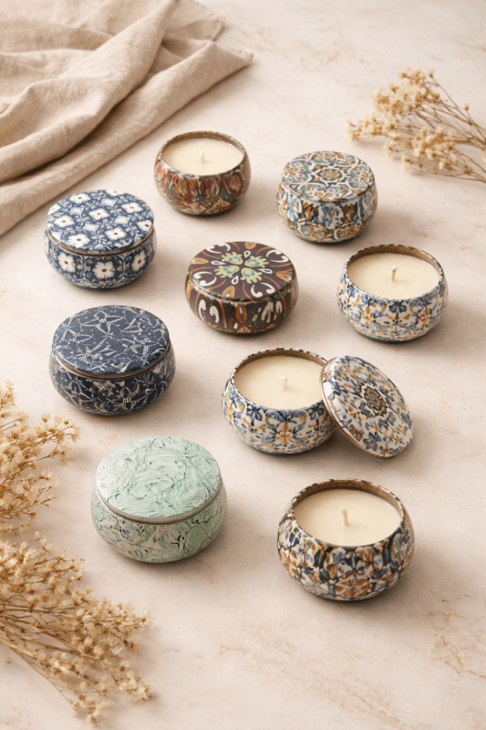 European Design Tea Cup Candles