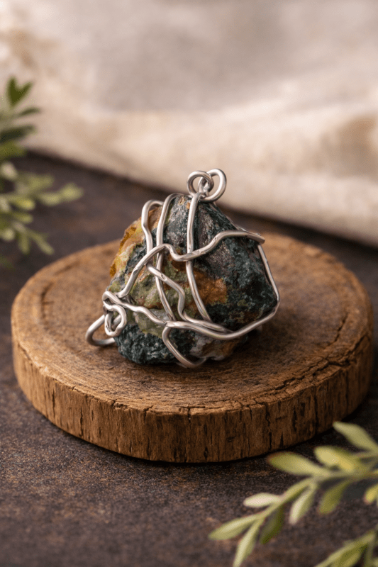 Amazonite Wrapped Pendant
