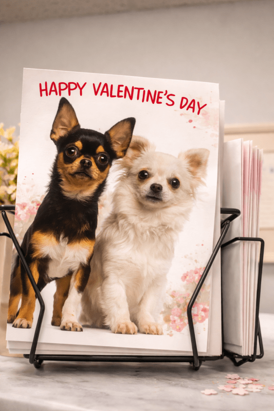 Happy Valentine’s Day Puppy Love Greeting Card
