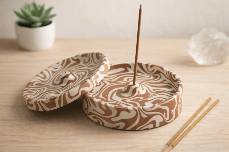 Marbled Incense Holder