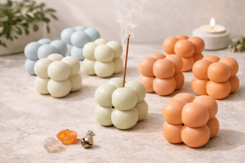 Bubble Cube Incense Holders