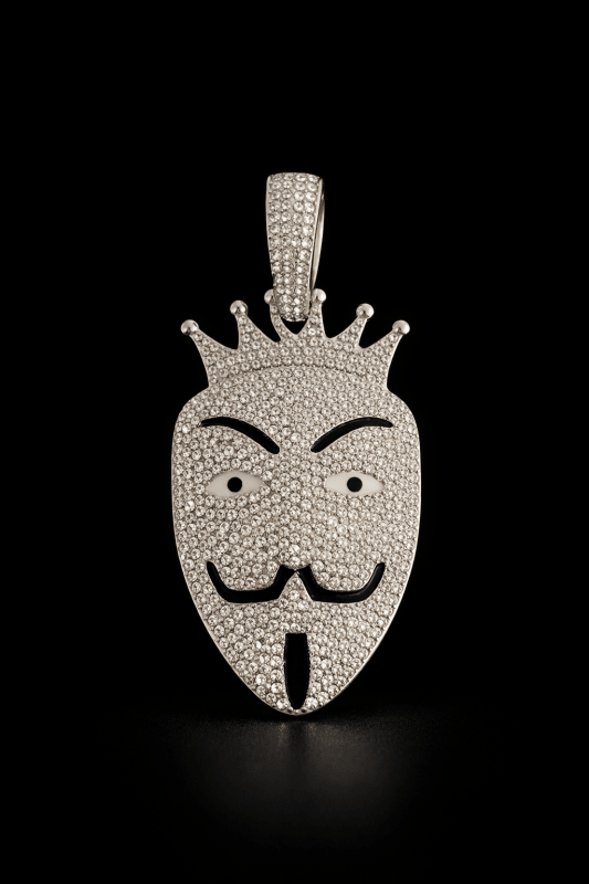 Vendetta Pendant – Silver Plated Moissanite