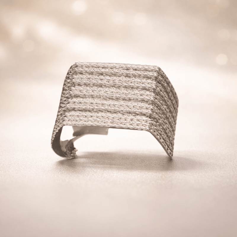 Bold Wide Textured Silver Statement Ring