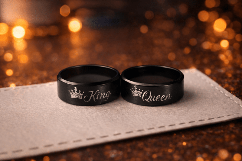 Royal Bond King & Queen Ring Set
