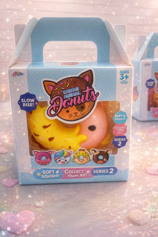 Kawaii Animal Donuts Slow-Rise Squishy – Series 2
