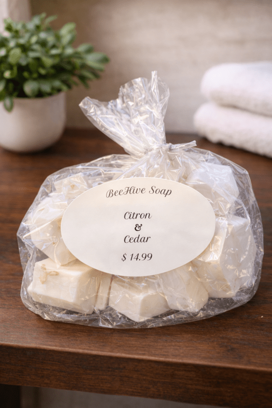 All Natural Citron & Cedar Honey Comb Soap