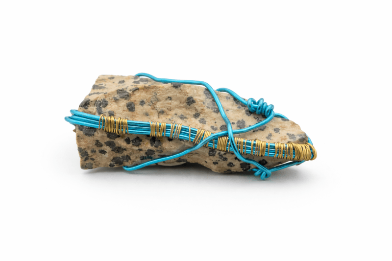 Dalmation Jasper Wire Wrapped Stone