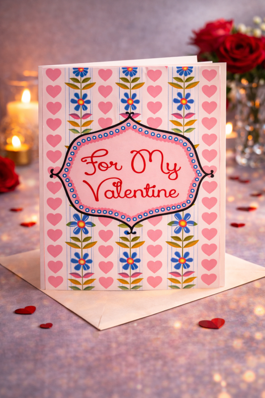 For My Valentine Floral Pattern