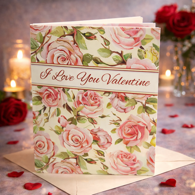 I love You Valentine Floral