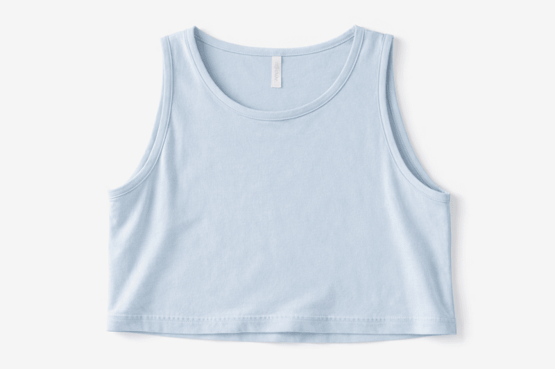 Women’s Lightweight Cropped Tank Light Blue-XL