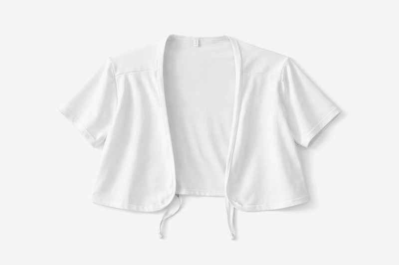 Sweet Women’s Cropped Open-Front Cardigan (White)- XL