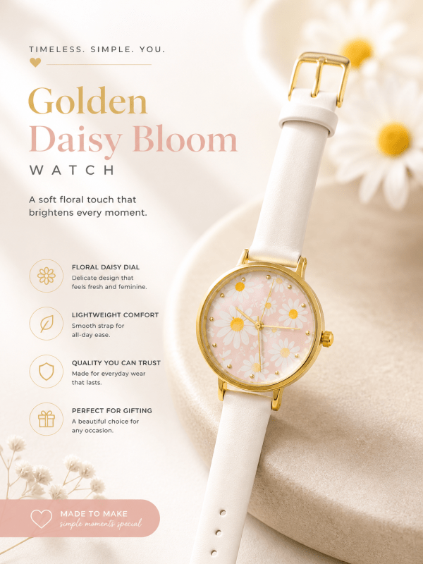 Golden Daisy Bloom Watch