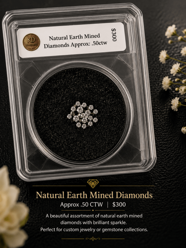Natural Earth-Mined Diamonds – Approx. 0.50 CTW