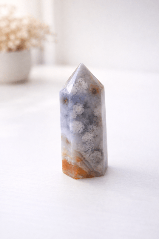 Blue Flower Agate