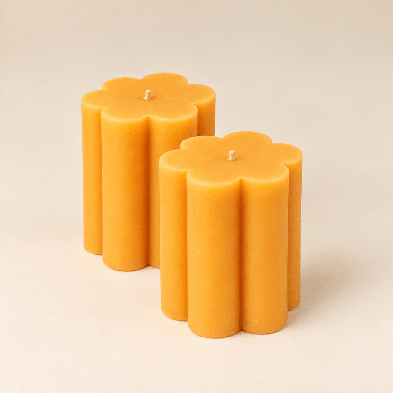 Orange Flower Candle