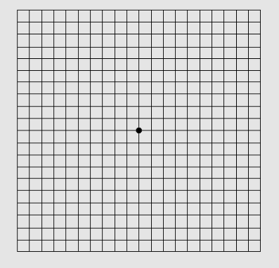 Amsler grid for monitoring central vision distortion in macular degeneration