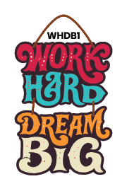 Word Hard Dream Big Custom Wall Hanging