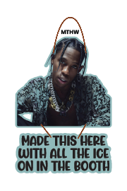 MADE THIS HERE WITH ALL THE ICE ON IN THE BOOTH