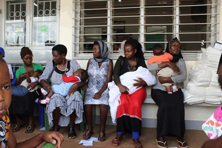 Healthcare workers at the clinic