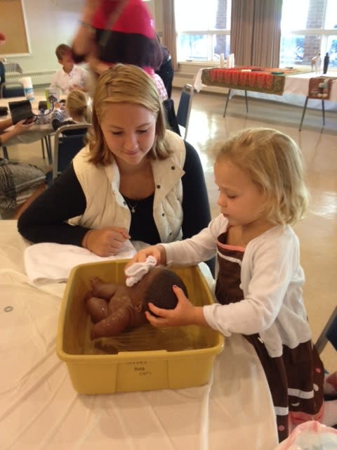 Children at the mock medical clinic fundraiser