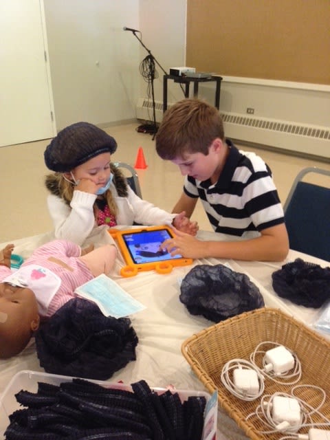 Simsbury First Church children with funds raised