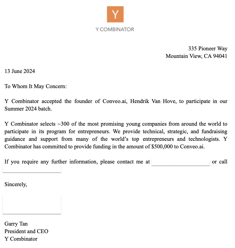 Accepted into Y Combinator