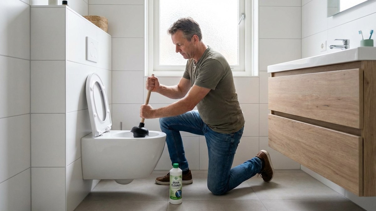 Zelf toilet ontstoppen met een zuiger