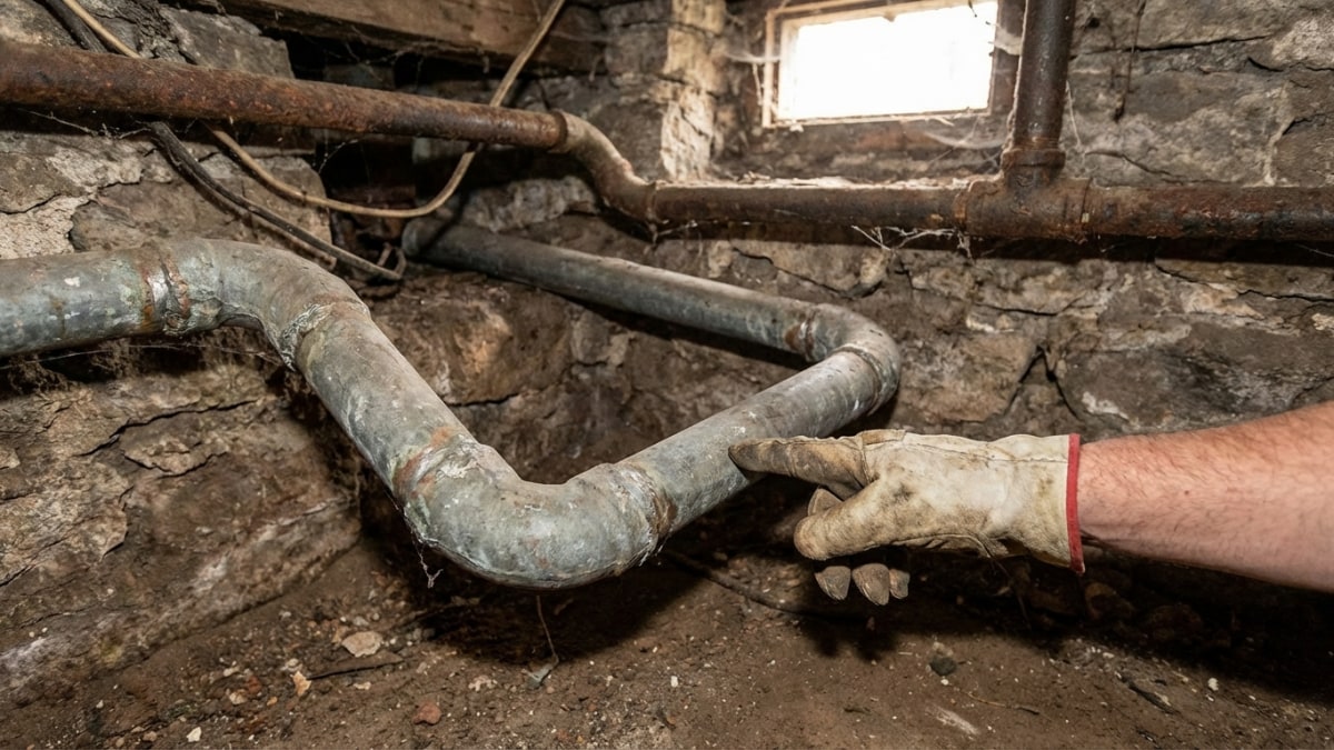 Oude loden waterleiding herkennen