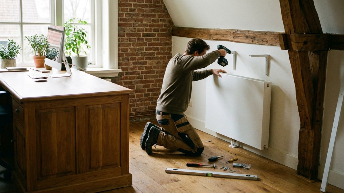 Infrarood paneel plaatsen en monteren aan muur