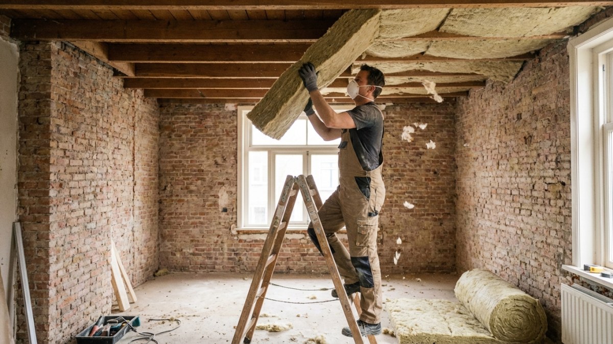 Plafond isoleren - isolatie tussen plafondbalken aanbrengen