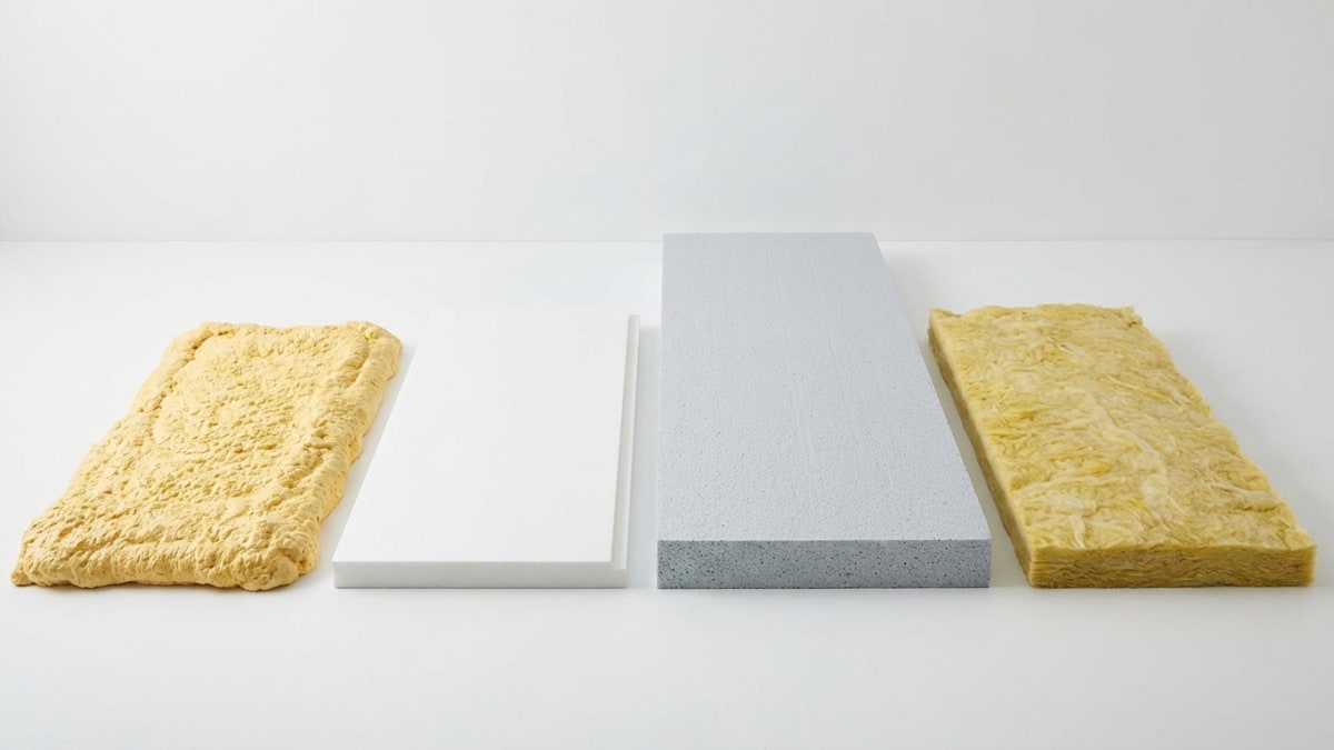 Vloerisolatie materialen vergelijken - PUR, PIR, EPS en minerale wol