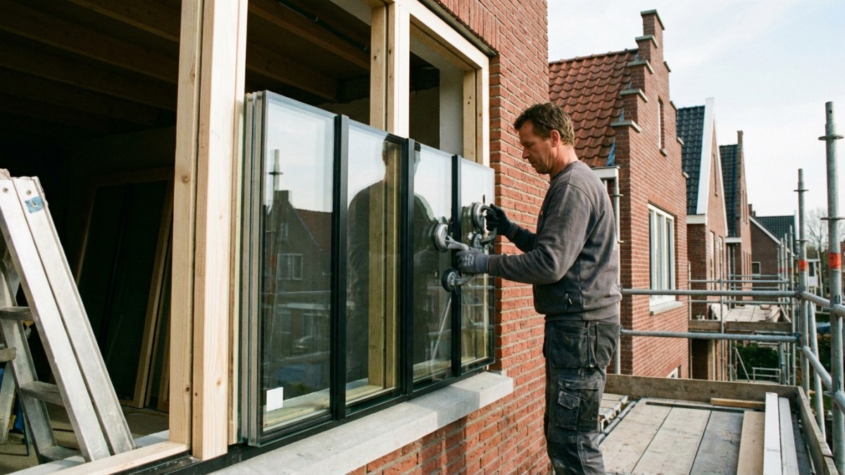 Triple glas installatie met nieuw kozijn voor volledige subsidie