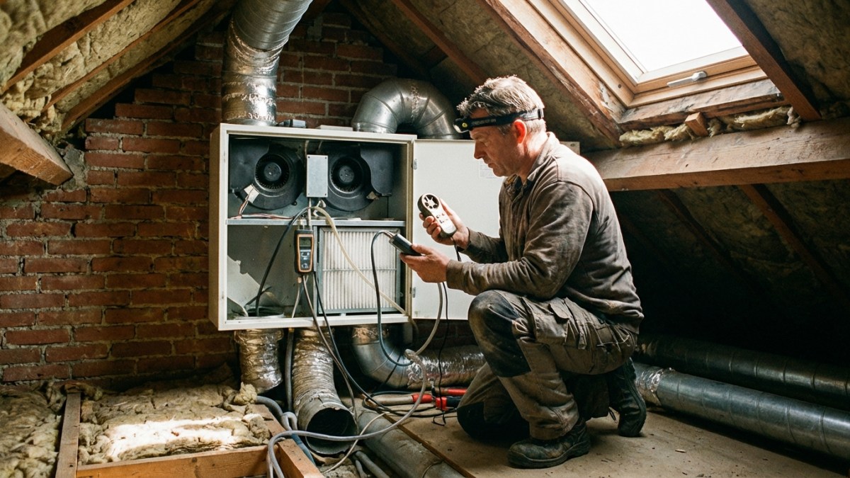 Jaarlijkse controle ventilatiesysteem door specialist
