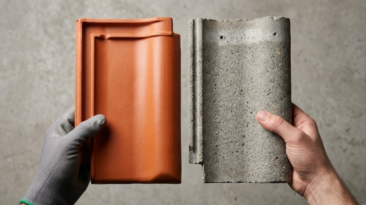 Vergelijking betonnen en keramische dakpannen