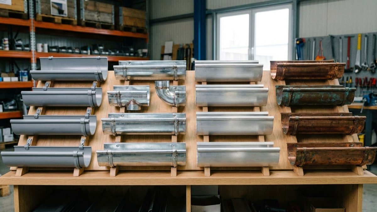 Vergelijking zinken, kunststof en koperen dakgoten