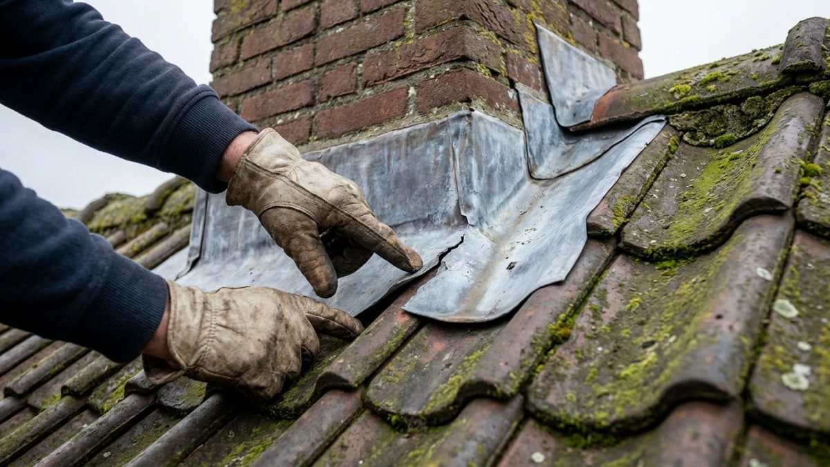 Dakdekker voert jaarlijkse dakinspectie uit