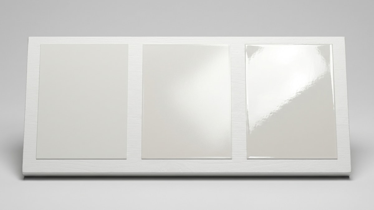 Verf glansgraden vergelijking - mat, zijdeglans en hoogglans