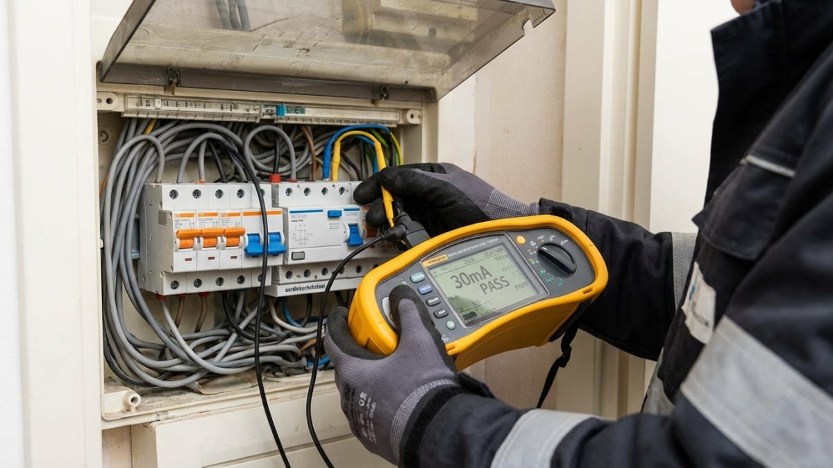Aardlekschakelaar testen met professionele meetapparatuur