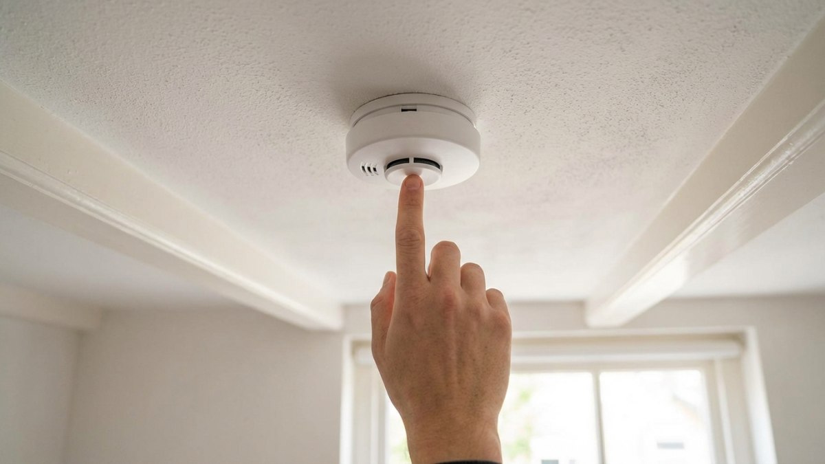 Rookmelder testen met testknop