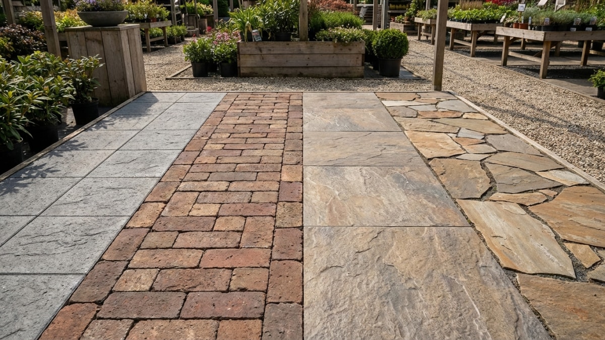 Verschillende bestratingsmaterialen vergelijken - tegels en klinkers