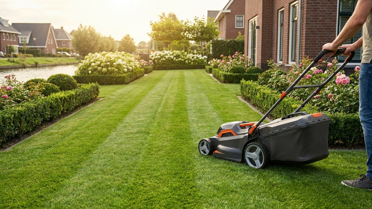 Gazon maaien voor tuinonderhoud