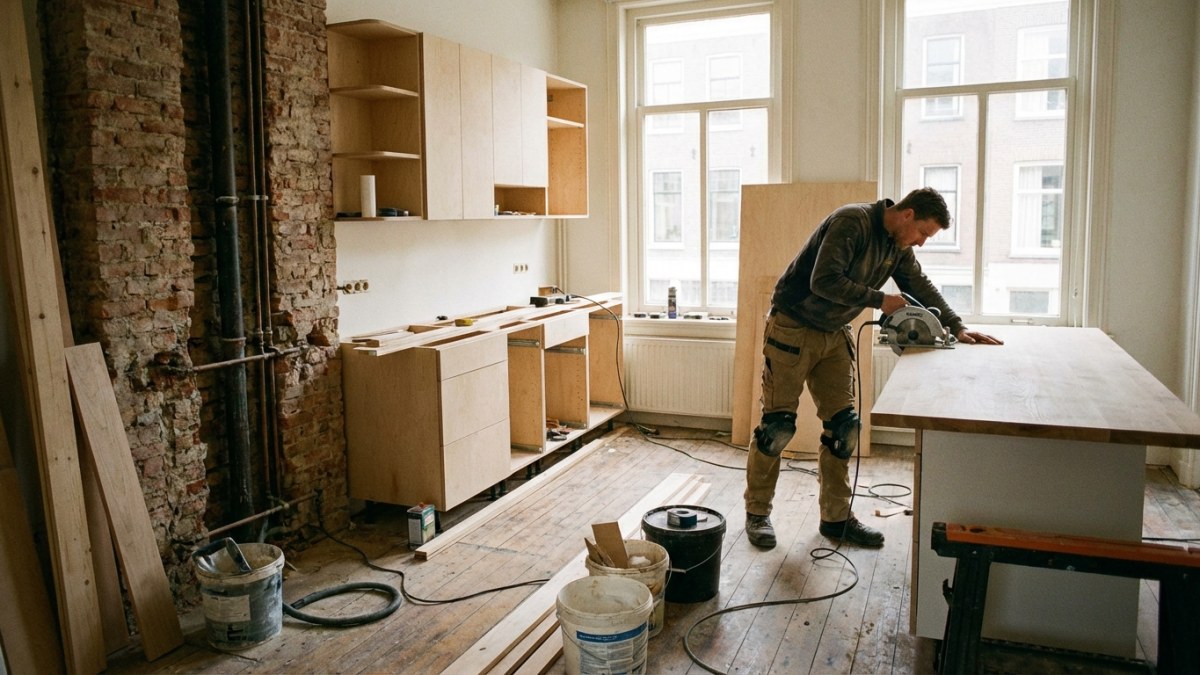 Keukenrenovatie in uitvoering