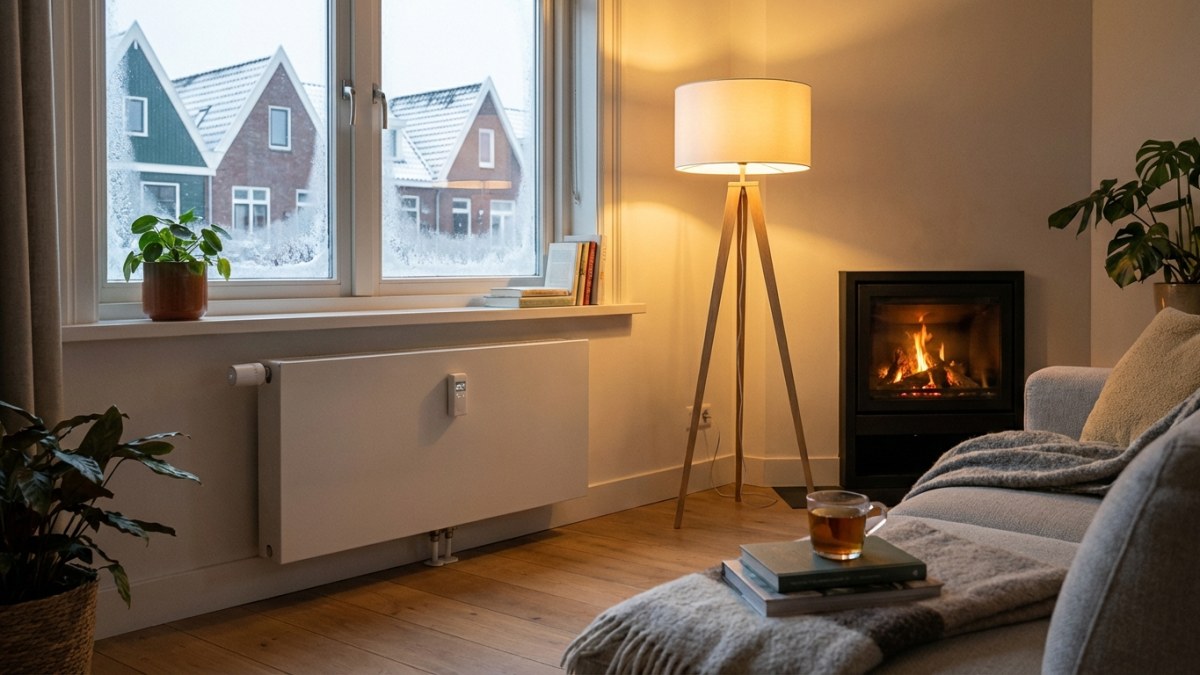 Radiator met slimme thermostaat voor gasverbruik