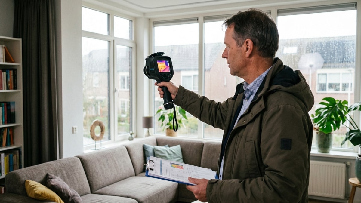 Energieadviseur voert woningopname uit