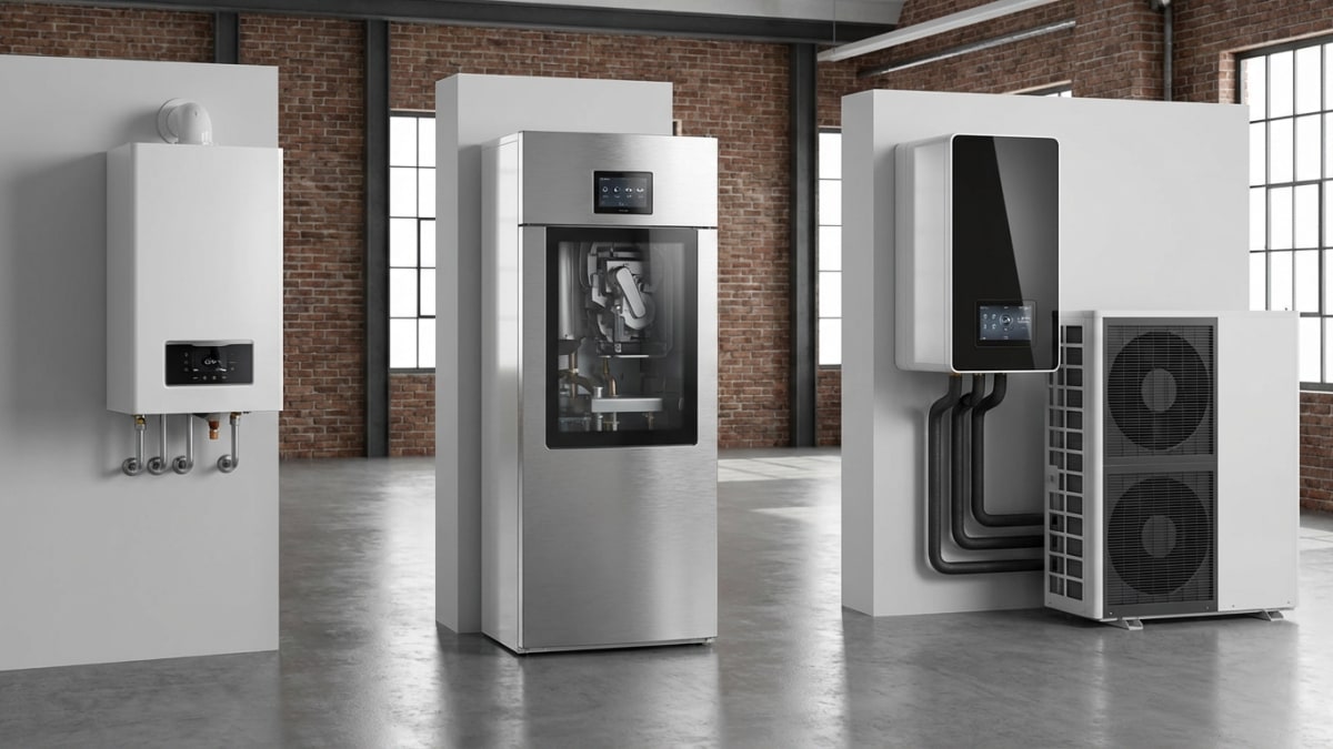 Verschillende CV ketel types - solo, combi en hybride