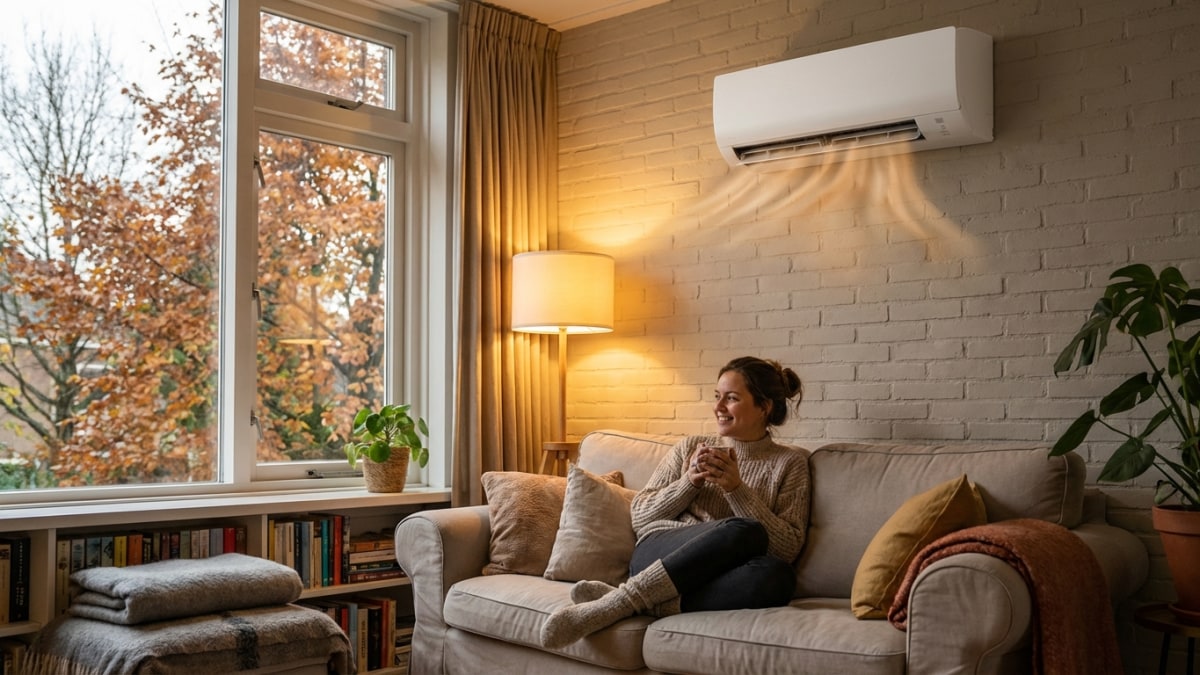 Verwarmen met airco in herfst - lucht-lucht warmtepomp